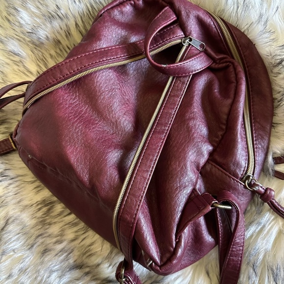 Stone Mountain Accessories Red Backpack with Gold Accents - Picture 3 of 5